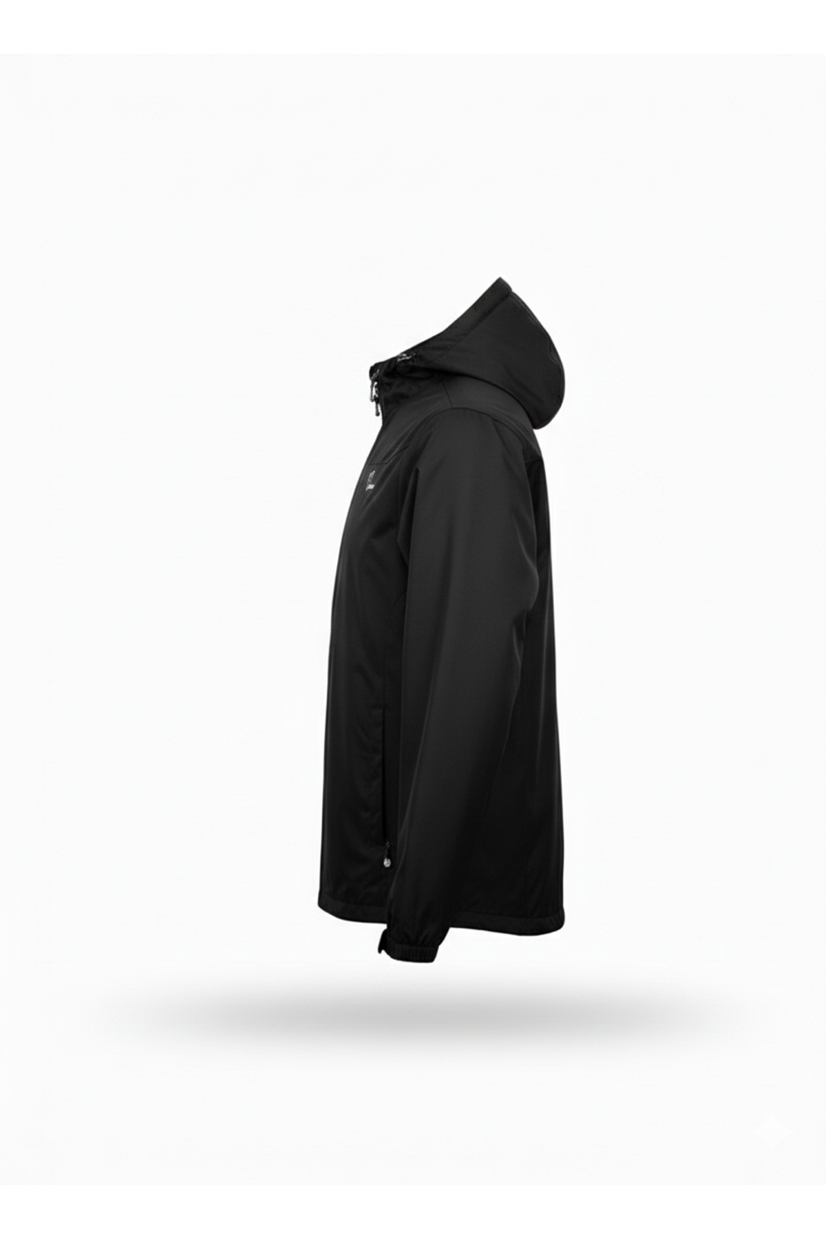 Ziege - Playoff Siyah  Kapüşonlu Yağmurluk & Rüzgarlık Teknik Ceket