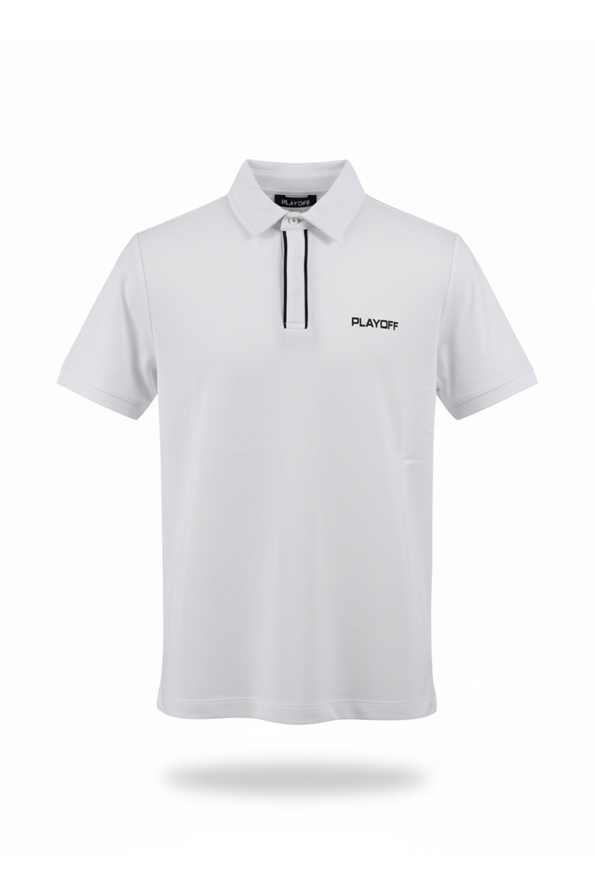 Playoff Polo Yaka Penye T-Shirt Beyaz