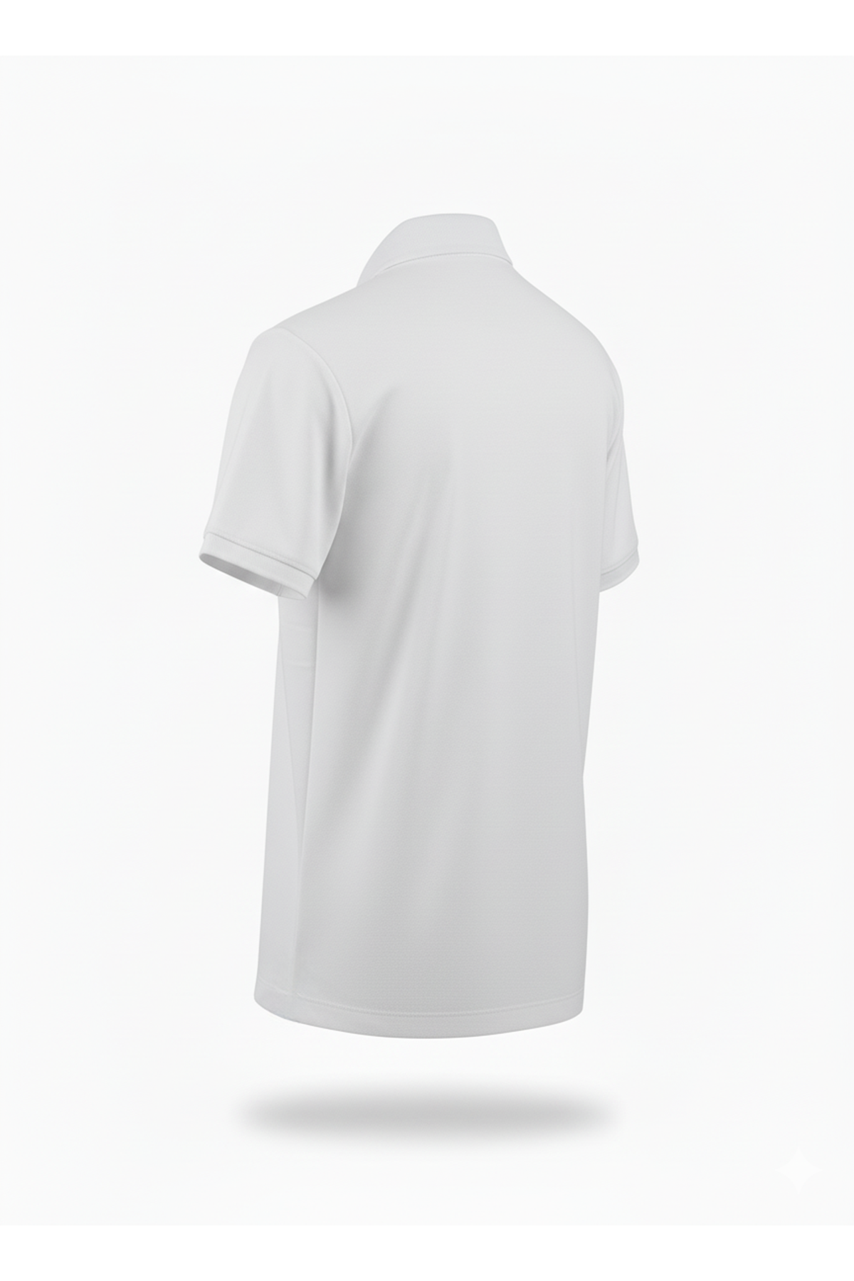 Playoff Polo Yaka Penye T-Shirt Beyaz