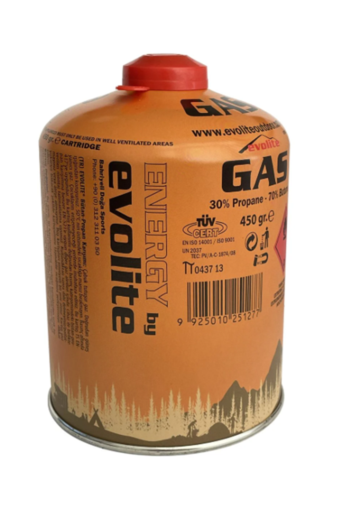EVOLİTE PROPANE 450 GR VİDALI KARTUŞ