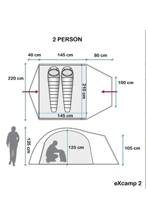 Evolite Excamp Playoff 2 Kişilik  4 Mevsim Çadır